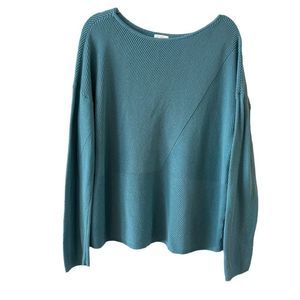 J. Jill long sleeve turquoise ribbed sweater